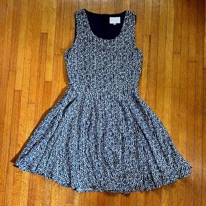 Skies Are Blue Brand Navy and White A-Line Dress